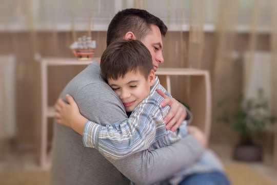 child parent hug